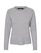 Vmdoffy Ls O-Neck Blouse Ga Noos Tops Knitwear Jumpers Grey Vero Moda