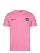 T-Shirt Tops T-shirts Short-sleeved Pink United Colors Of Benetton