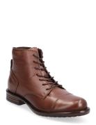 Biadanelle Leather Derby Boot Shoes Boots Ankle Boots Ankle Boots Flat...