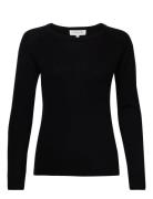 Rwlaica Cashmere Ls O-Neck Raglan P Tops Knitwear Jumpers Black Rosemu...