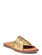 Slipper Matalapohjaiset Sandaalit Gold Sofie Schnoor