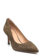 Lanette Suede Pump Shoes Heels Pumps Classic Green Lauren Ralph Lauren