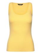 Rfnd Strtch 2X2 Rib-Tank Top Tops T-shirts & Tops Sleeveless Yellow La...