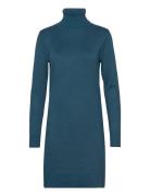 U6801, Milasz Rollneck Dress Polvipituinen Mekko Blue Saint Tropez