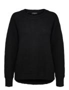 Slflulu Ls Knit O-Neck Tops Knitwear Jumpers Black Selected Femme