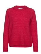 Slflulu Ls Knit O-Neck Tops Knitwear Jumpers Red Selected Femme