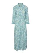 Yassavanna Long Shirt Dress S. Maksimekko Juhlamekko Blue YAS