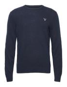 Lambswool Blend Crew Tops Knitwear Round Necks Blue GANT