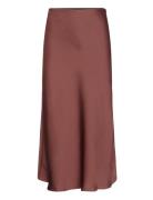 Yaspastella Hw Midi Skirt - Noos Polvipituinen Hame Brown YAS