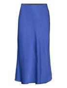 Yaspastella Hw Midi Skirt - Noos Polvipituinen Hame Blue YAS