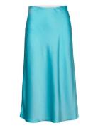 Yaspastella Hw Midi Skirt - Noos Polvipituinen Hame Blue YAS