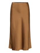 Yaspastella Hw Midi Skirt - Noos Polvipituinen Hame Brown YAS