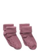 Baby Rib Sock W. Abs Jarrusukat Pink Minymo