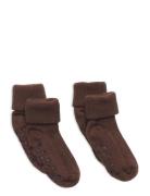 Baby Rib Sock W. Abs Jarrusukat Brown Minymo