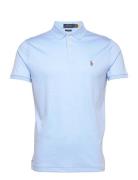 Custom Slim Fit Soft Cotton Polo Shirt Tops Polos Short-sleeved Blue P...