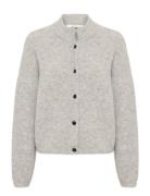 Alphagz Short Cardigan Tops Knitwear Cardigans Grey Gestuz