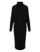 Yasmavi Knit Midi Rollneck Dress Noos Polvipituinen Mekko Black YAS