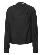 Lima Blouse Tops Blouses Long-sleeved Black Ahlvar Gallery