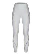 Printed High Waist Tights Sport Running-training Tights Grey Röhnisch