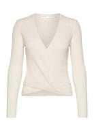 Imimiiw Wrap Pullover Tops Knitwear Jumpers White InWear