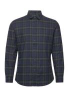 Slhslimowen-Flannel Shirt Ls Noos Tops Shirts Casual Navy Selected Hom...