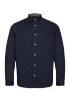 Stretch Poplin Shirt Tops Shirts Casual Navy Tom Tailor