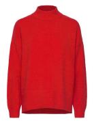 Barlt Boucle Knit Sweater Tops Knitwear Jumpers Red Tamaris Apparel