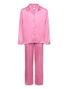 Pajama Satin Pyjamasetti Pyjama Pink Lindex