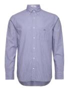 Reg Poplin Banker Bd Tops Shirts Casual Blue GANT