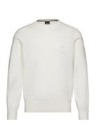 Pacas-L Tops Knitwear Round Necks White BOSS