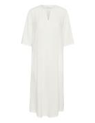 Kamilia Kaftan Dress Polvipituinen Mekko White Kaffe