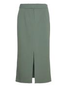 Vivar Hw Long Skirt - Noos Polvipituinen Hame Khaki Green Vila