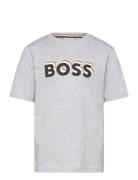 Short Sleeves Tee-Shirt Tops T-shirts Short-sleeved Grey BOSS