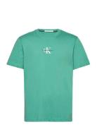 Monologo Tee Tops T-shirts Short-sleeved Green Calvin Klein Jeans