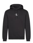 Monologo Hoodie Tops Sweat-shirts & Hoodies Hoodies Black Calvin Klein...