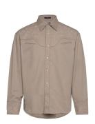 D2-Rel Dahlia Emb Shirt Town Tops Shirts Casual Beige GANT