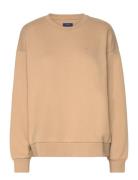 G Badge C-Neck Tops Sweat-shirts & Hoodies Sweat-shirts Beige GANT