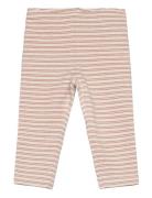 Leggings Striped Rib Bottoms Leggings Pink Huttelihut