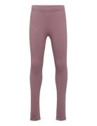 Leggings Basic Brushed Inside Bottoms Leggings Purple Lindex