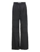 Jonas - High Shine Blend Rd Bottoms Trousers Wide Leg Black Day Birger...