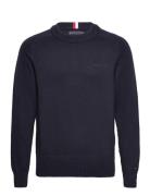 Monotype Chunky Cotton C Nk Tops Knitwear Round Necks Navy Tommy Hilfi...