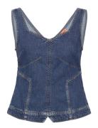 Sgeliana, 2064 Denim Tops T-shirts & Tops Sleeveless Navy STINE GOYA