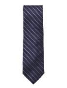 Dobby Stripe Tie Solmio Kravatti Navy Michael Kors