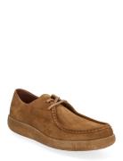 Biaasher Moc Toe Lace Up Shoe Suede Loaferit Matalat Kengät Brown Bian...