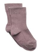 Sock - Rib - All S Sukat Purple Melton