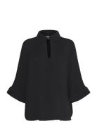 Classy Tops Shirts Long-sleeved Black Line Of Oslo