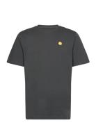 Regular Fit Badge T-Shirt - Gots/Ve Tops T-shirts Short-sleeved Grey K...