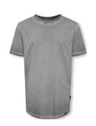 Koboli Washed S/S T-Shirt Jrs Tops T-shirts Short-sleeved Grey Kids On...