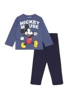 Pyjama Pyjamasetti Pyjama Navy Mickey Mouse