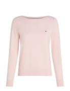 Co Jersey Stitch Ls Boat-Nk Swt Tops Knitwear Jumpers Pink Tommy Hilfi...